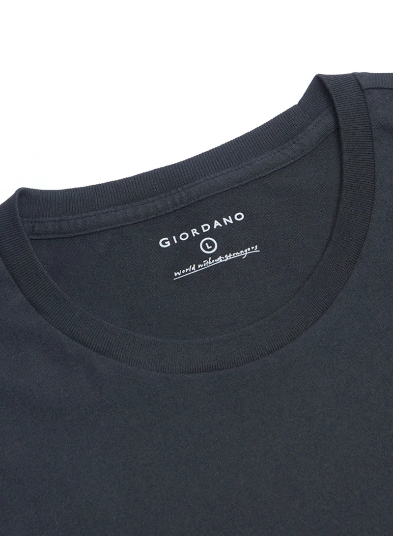 GIORDANO  Men’s Slim Cotton Crew Neck Tee 3‑Pack Essentials for Men | Best Price UAE